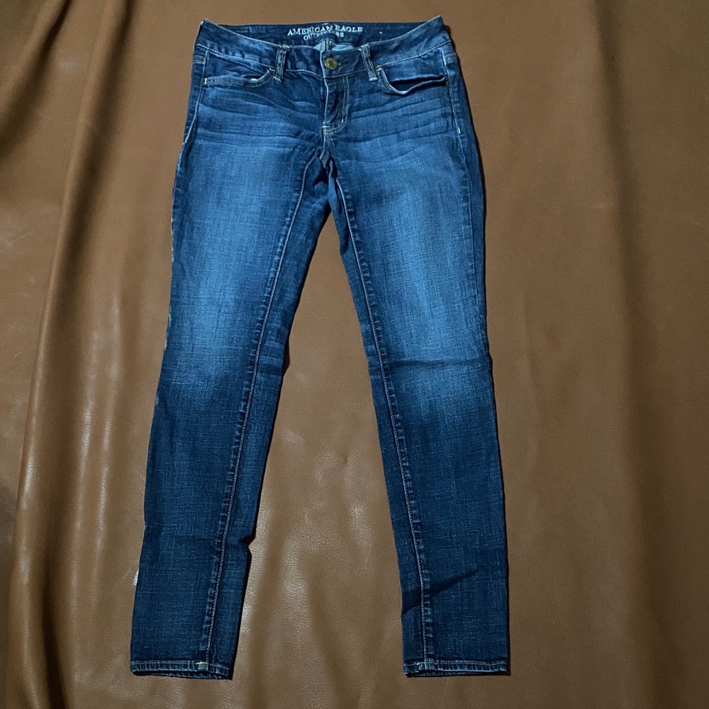 American Eagle Outfitters Women's Dark Blue Skinny Jeans